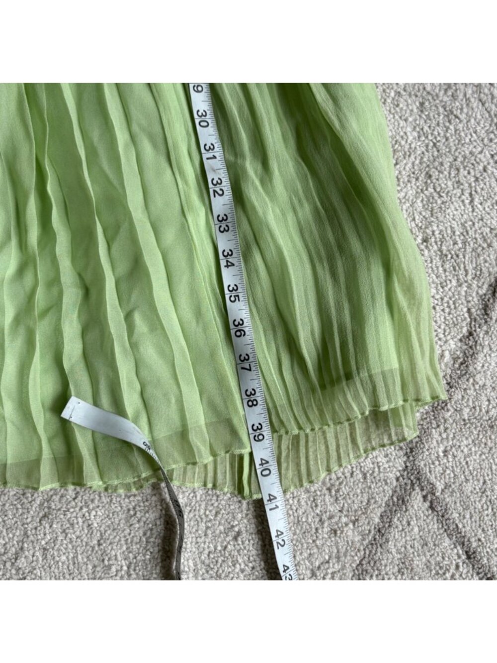 Laundry by Shelli Segal Silk Green Pleated Beaded Y2K Cocktail Dress - Picture 7 of 10